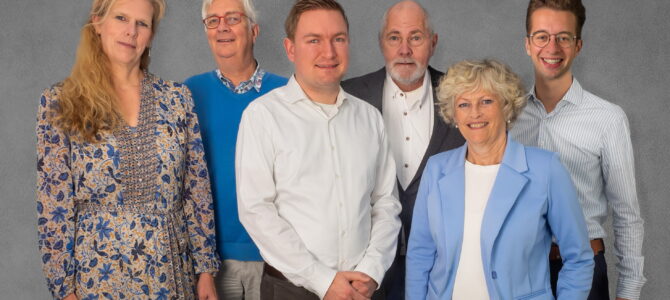 De eerste 6 kandidaten van de lijst CU-SGP